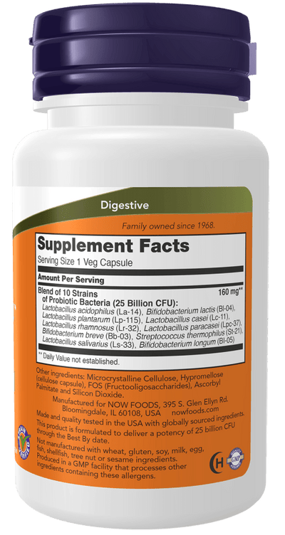 Advanced Probiotic Blend - 25 Billion CFU for Digestive Health - Korvel