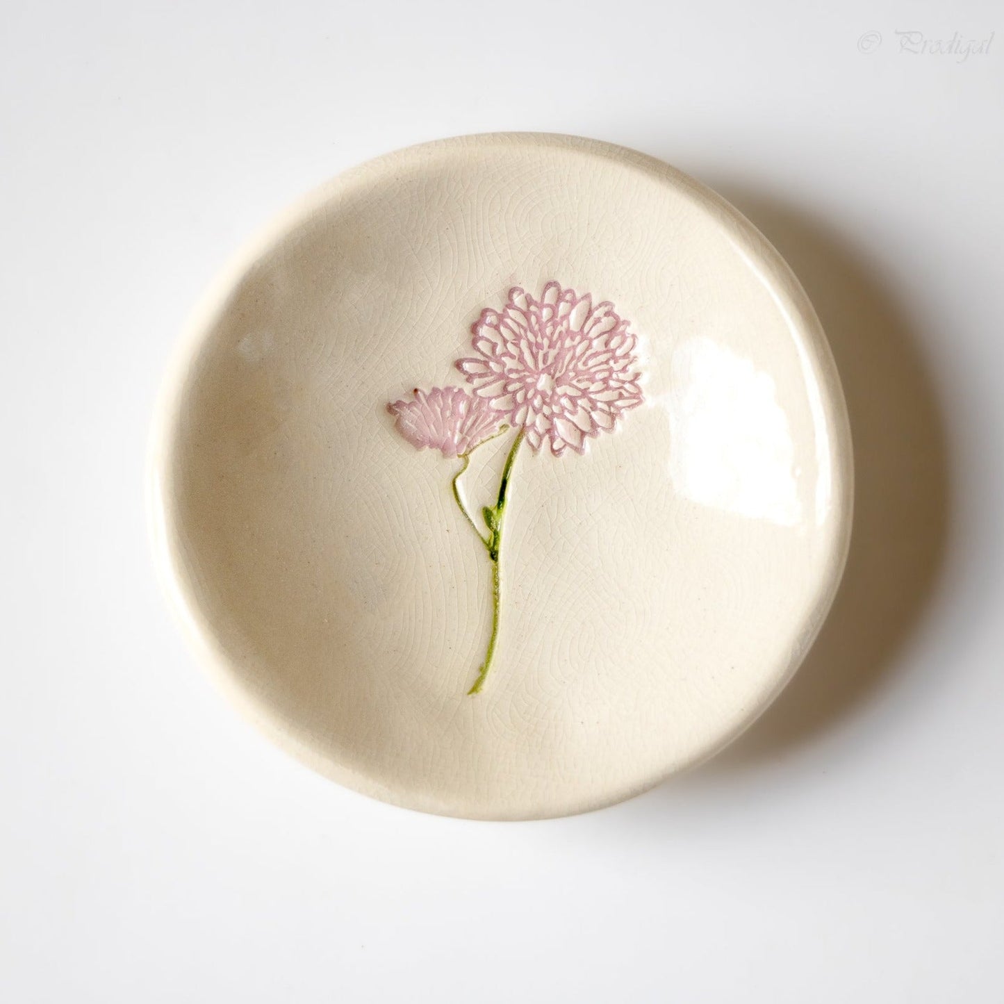 Personalized Birth Flower Trinket Dish - Korvel