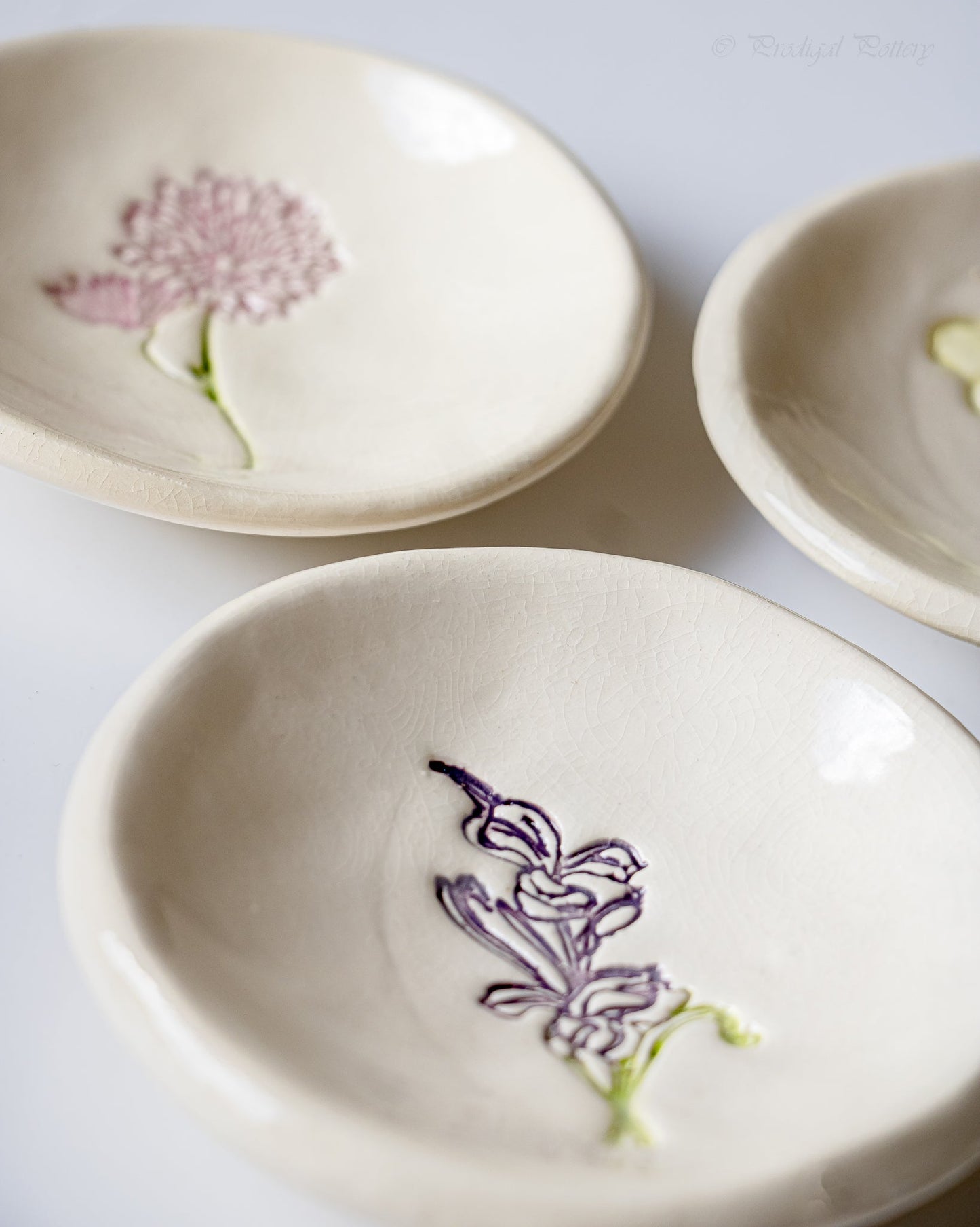Personalized Birth Flower Trinket Dish - Korvel