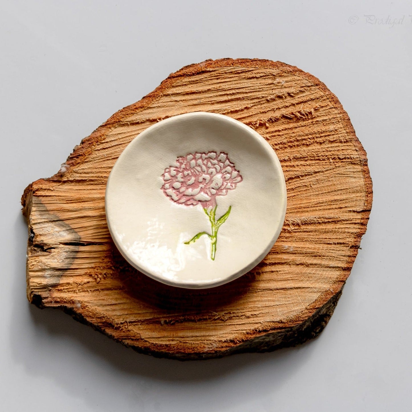 Personalized Birth Flower Trinket Dish - Korvel