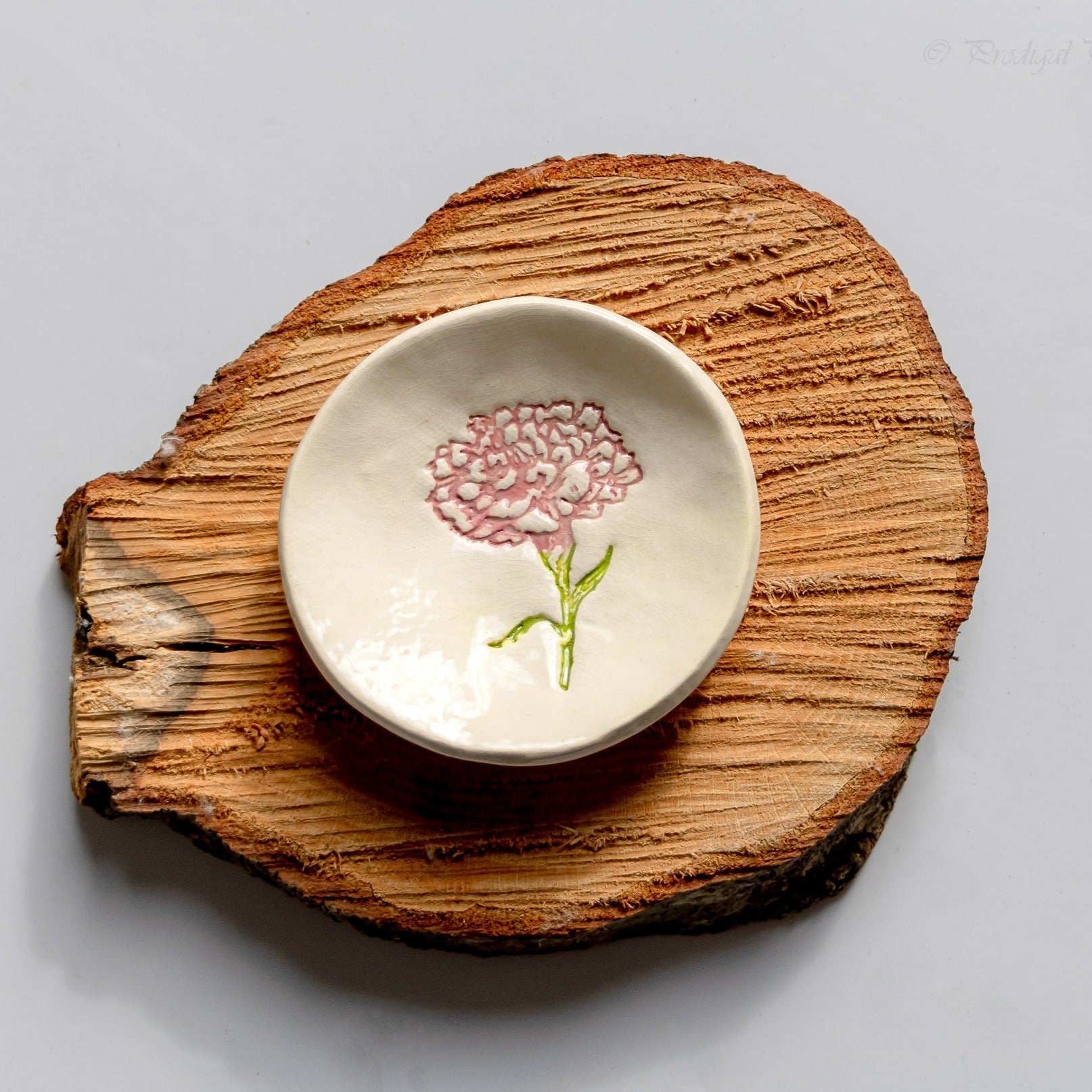Personalized Birth Flower Trinket Dish - Korvel