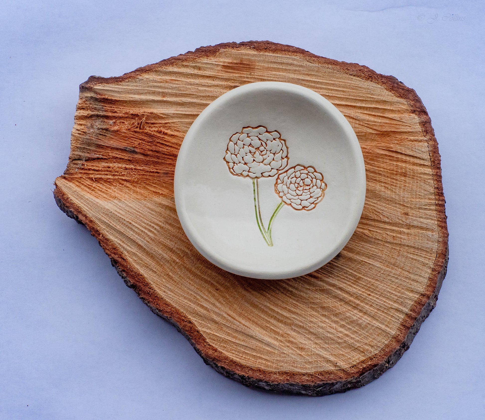 Personalized Birth Flower Trinket Dish - Korvel