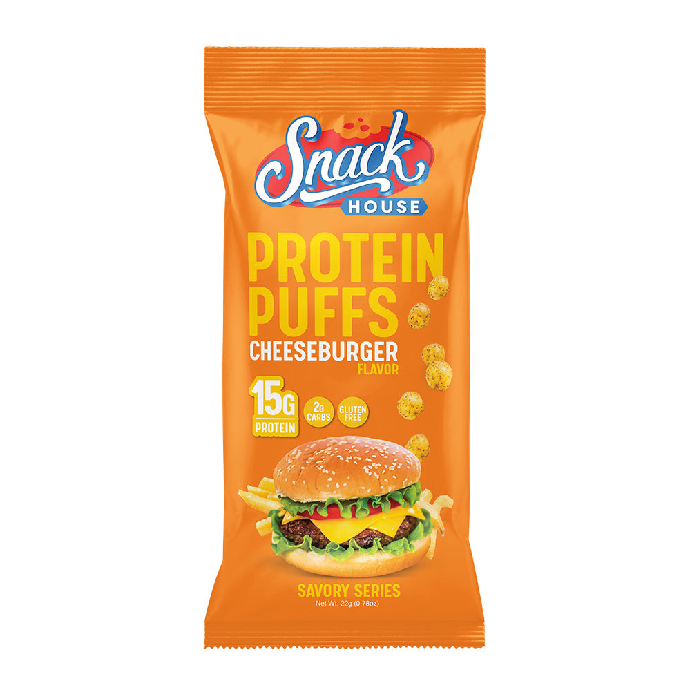 Cheeseburger Protein Puffs – 15 g Protein, Savory Burger Flavor - Korvel