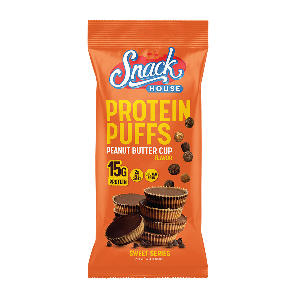 Chocolate Peanut Butter Protein Puffs – 15g Protein, 8-Pack | Snack House - Korvel