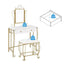Ensemble de coiffeuse blanche élégante avec miroir et tabouret