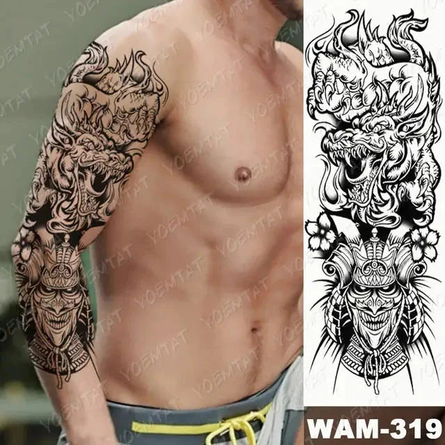 Vibrant Full Temporary Tattoo Watercolor Sheets