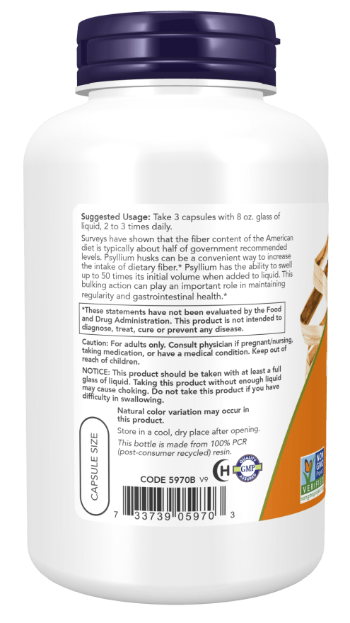 Premium Psyllium Husk Capsules 500mg - Natural Fiber Supplement - Korvel