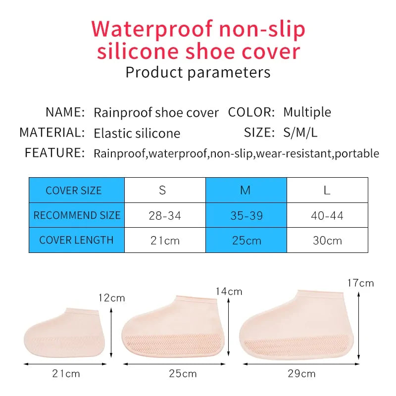 Waterproof Silicone Shoe Covers for All Weather