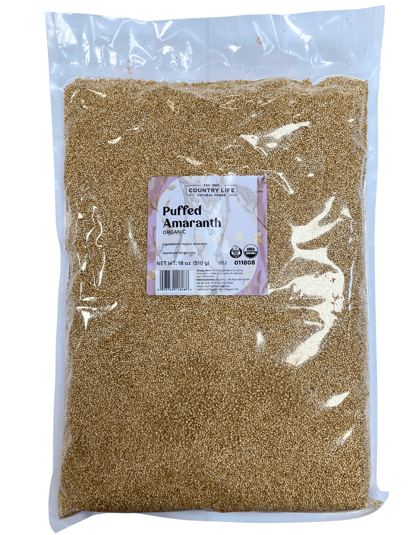 Organic Puffed Amaranth - Nutrient-Rich Superfood - Korvel