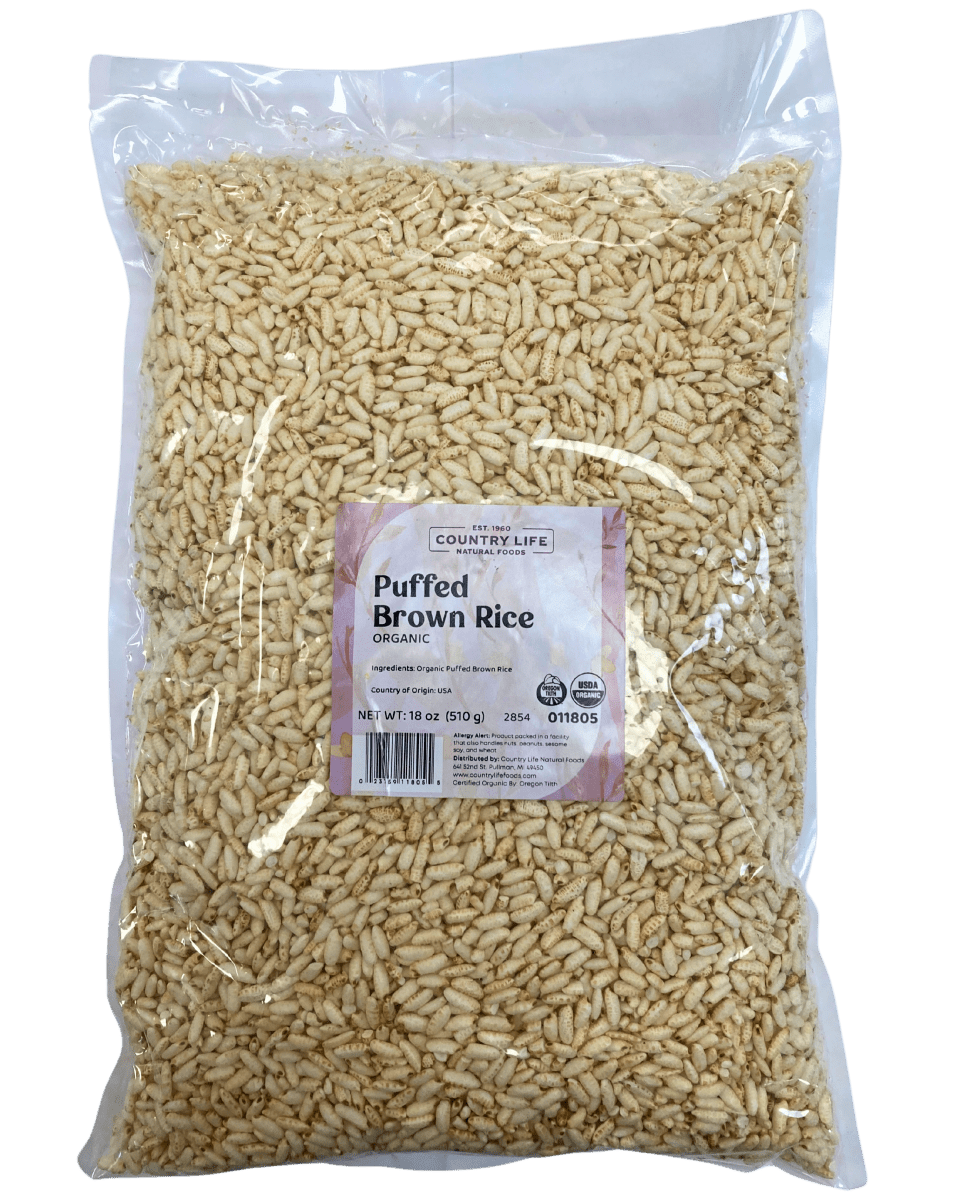 Organic Puffed Brown Rice - Premium Whole Grain Cereal