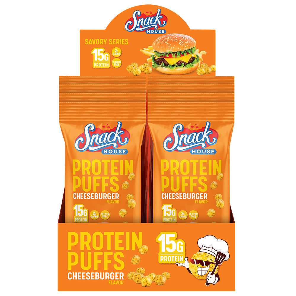Cheeseburger Protein Puffs – 15 g Protein, Savory Burger Flavor - Korvel