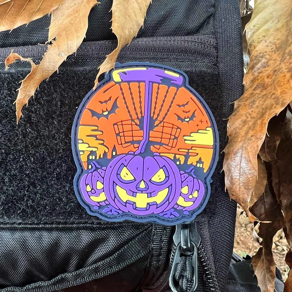 Panier Citrouille Halloween 2025 - Patch PVC Disc Golf Violet