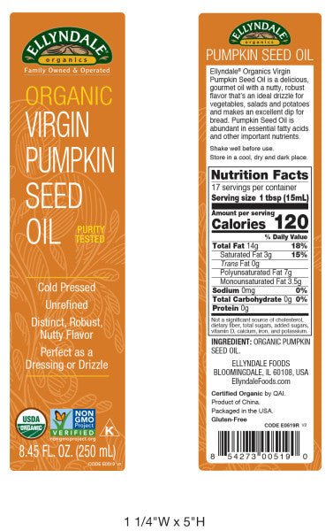 Organic Virgin Pumpkin Seed Oil - Gourmet Culinary Delight - Korvel