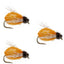 LaFontaine Amber Deep Sparkle Caddis Pupa - Size 18 (3 Pack)