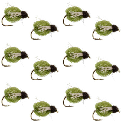 LaFontaine Olive Deep Sparkle Caddis Pupa - 12 Mouches Taille 12