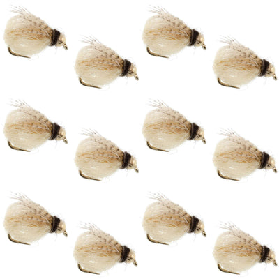 Bead Head LaFontaine Tan Deep Sparkle Caddis Pupa - 1 Dozen Flies
