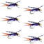 Purple Batman Bead Head Nymph Flies - Pack of 6 Size 10 - Korvel