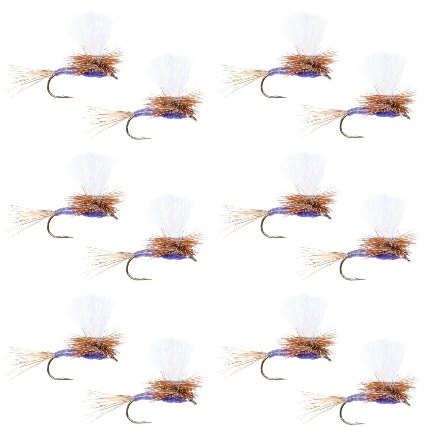 Parachute Purple Haze Dry Fly - 12 Flies Size 16 - Korvel