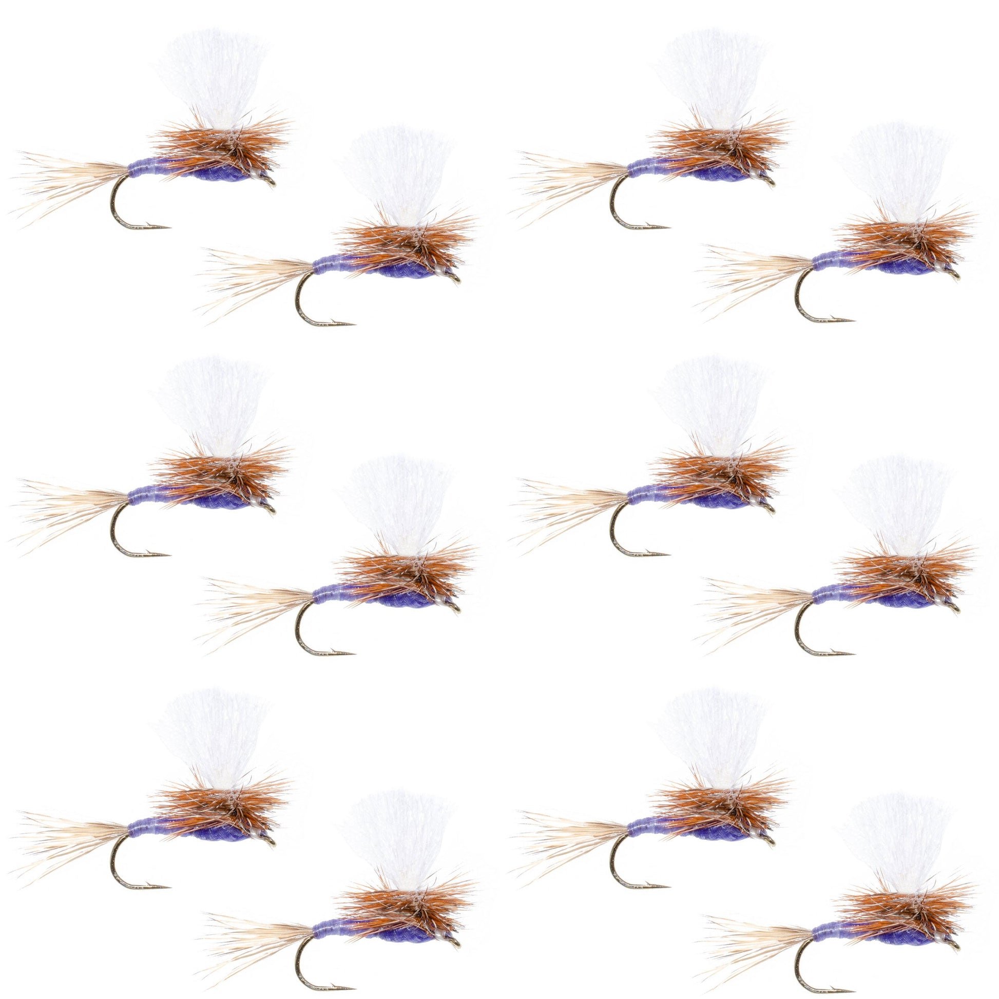 Parachute Purple Haze Dry Fly - 12 Flies Size 18 - Korvel