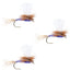 3 Pack Parachute Purple Haze Dry Fly - Size 18 - Korvel