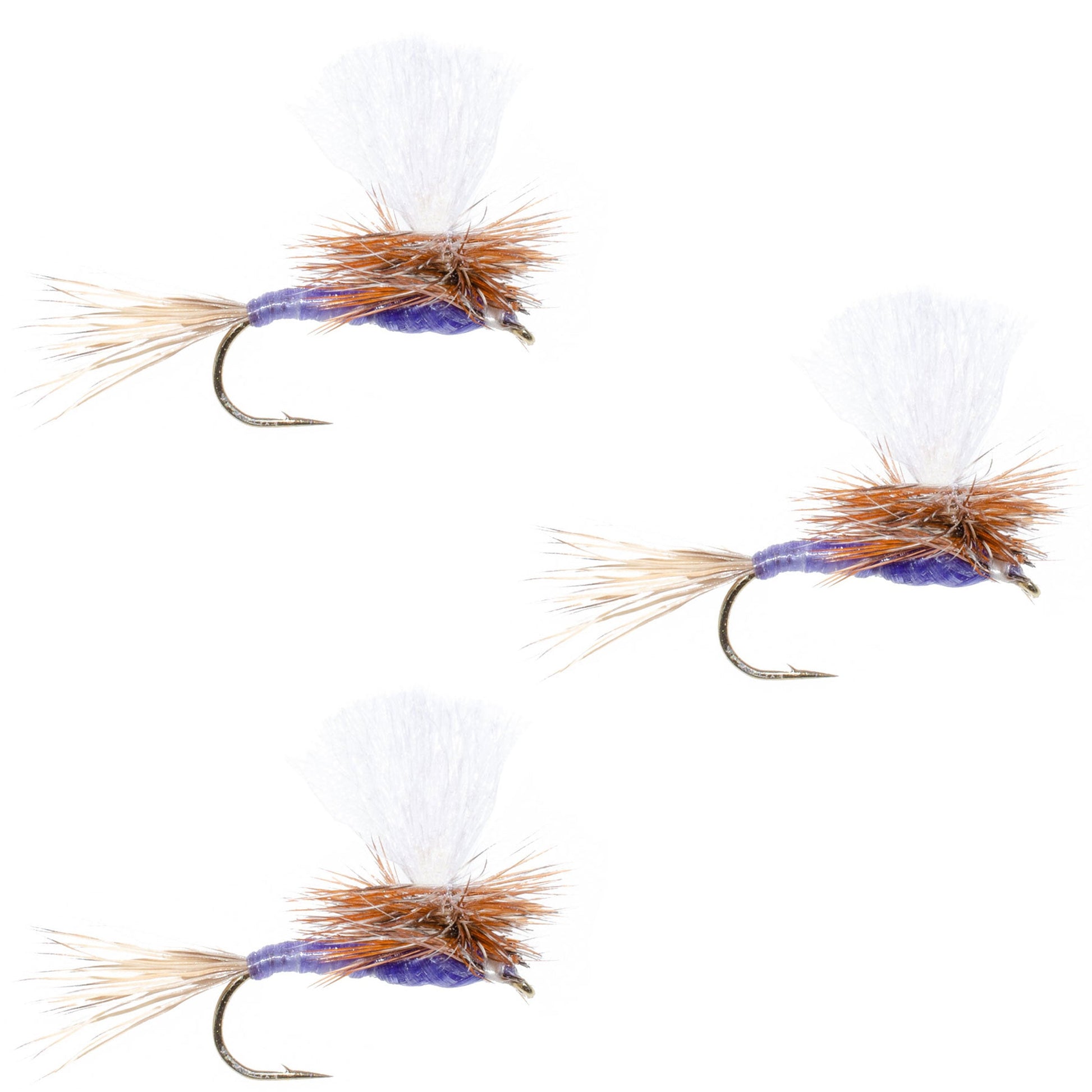 Purple Haze Dry Fly - 3 Pack, Size 20 for Trout Fishing - Korvel