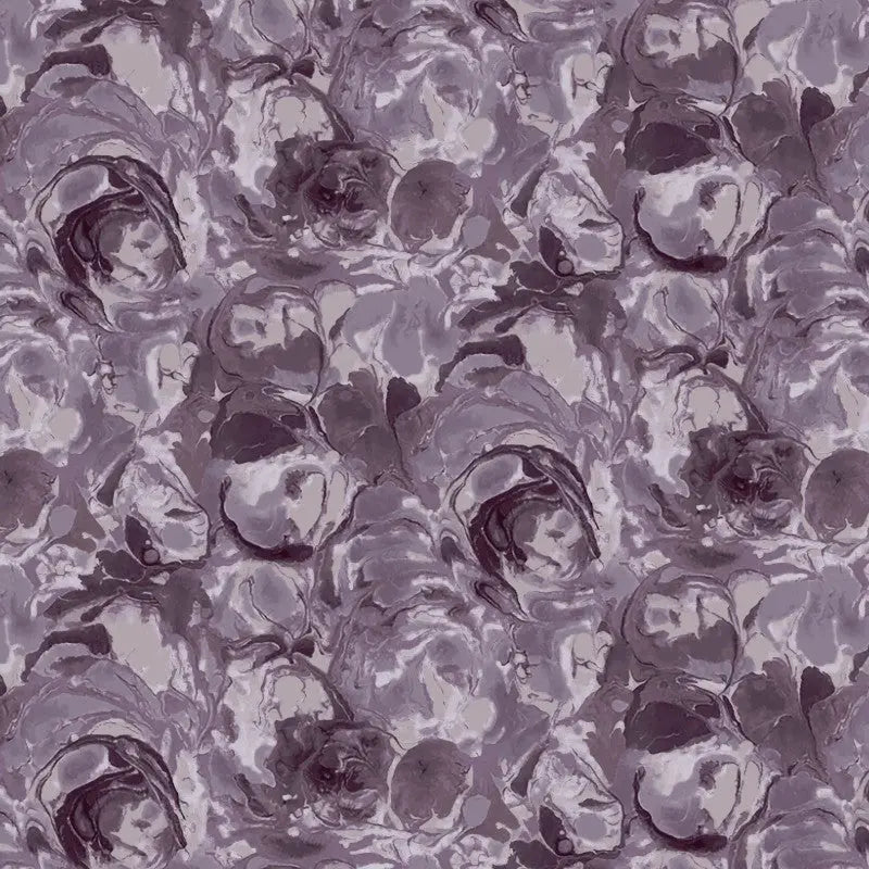 Tissu en coton Purple Quarry Paint Swirls Wideback