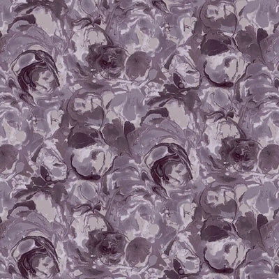 Tissu en coton Purple Quarry Paint Swirls Wideback