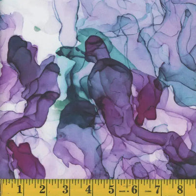 Purple Teal Cotton Wideback Fabric - 1 3/4 Yard Pack