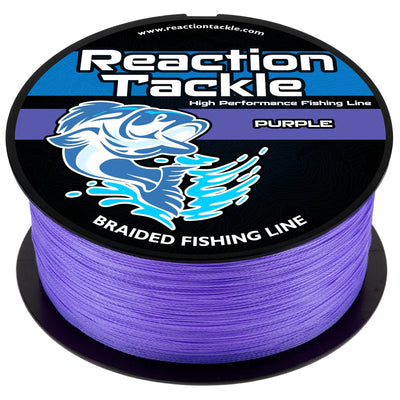 Reaction Tackle Premium Braided Fishing Line - Vibrant Purple