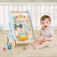 Wooden Baby Walker Push and Pull Learning Activity Center - Blue