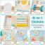 Wooden Baby Walker Push and Pull Learning Activity Center - Blue