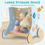 Wooden Baby Walker Push and Pull Learning Activity Center - Blue