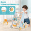Wooden Baby Walker Push and Pull Learning Activity Center - Blue