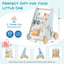 Wooden Baby Walker Push and Pull Learning Activity Center - Blue