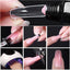 Kit de Poly Gel pour Nail Art Français avec Pinceau UV et Conseils d'Ongles