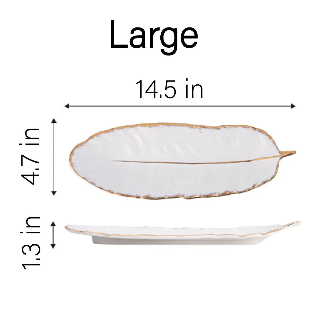 Assiette Élégante en Feuille pour un Service Stylé