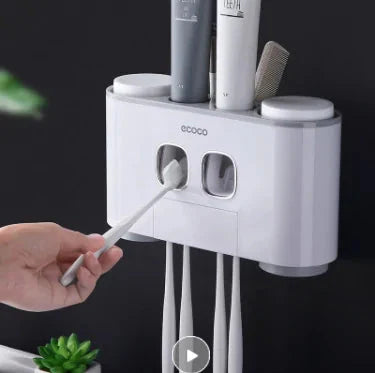 Soporte para Cepillos de Dientes y Vaso Multiusos