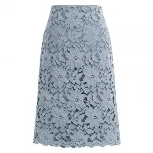 Falda de Encaje Elegante para Oficina