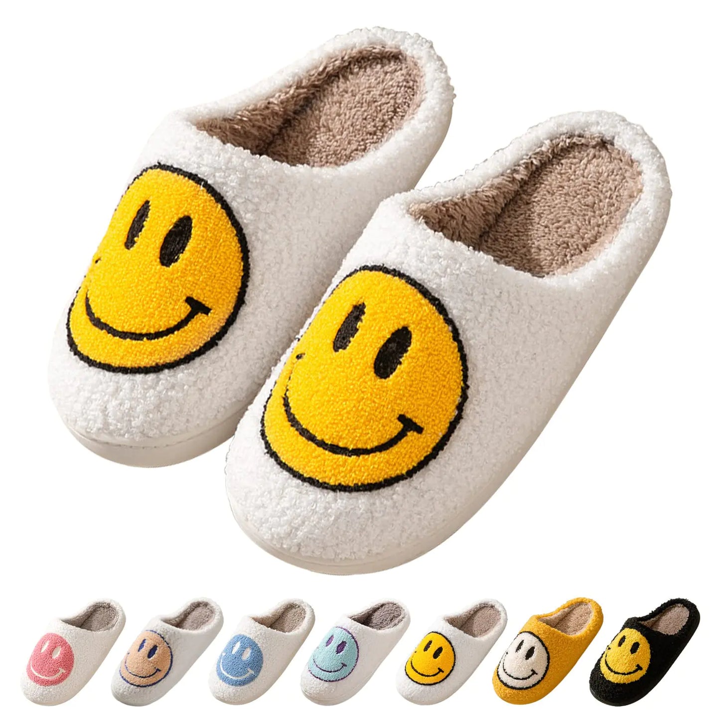 Chaussons Sourire pour Femmes - Douillets et en Peluche