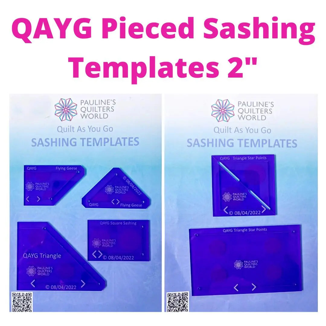 Plantillas de Sashing Pieced QAYG Set de 2"