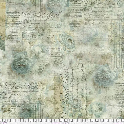 Tissu Large de Coton Aqua Naturel