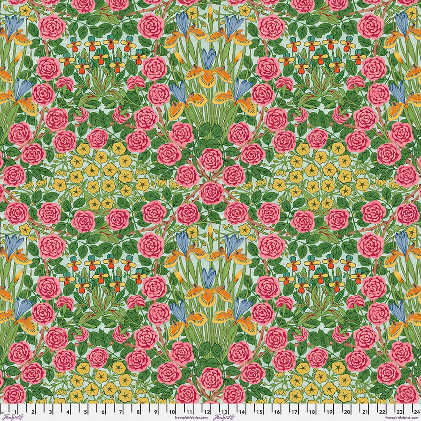 Campanula Seaglass Bedford Park 108" Cotton Wideback Fabric
