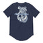 T-shirt Ancien Ancre de Sirène pour Homme à Ourlet Arrondi