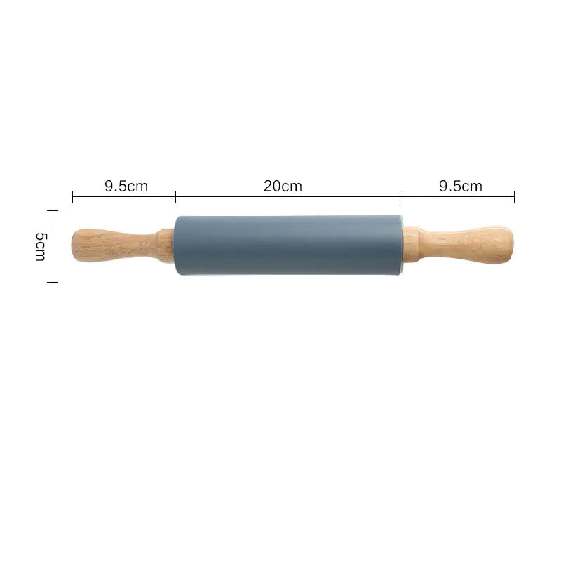 Thick Non-Slip Rolling Pin with Large Non-Stick Mat