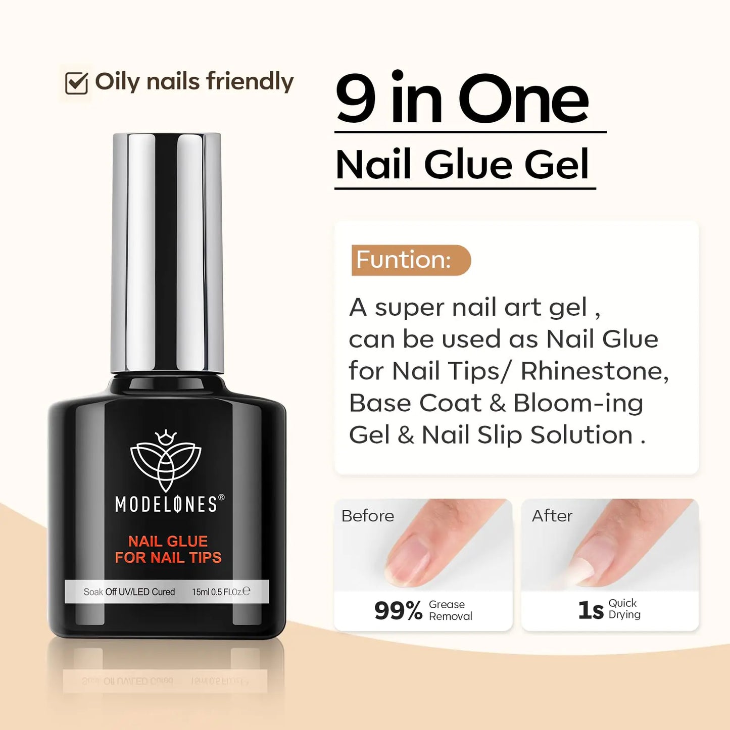 Modelones 9-in-1 Nail Glue & Gel Nail Kit