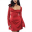 Elegant Women's Lace Corset Long Sleeve Dress