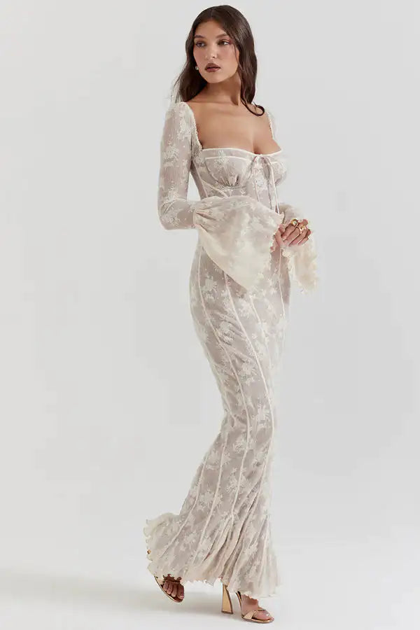 Elegant Lace Backless Dress for Special Occasions