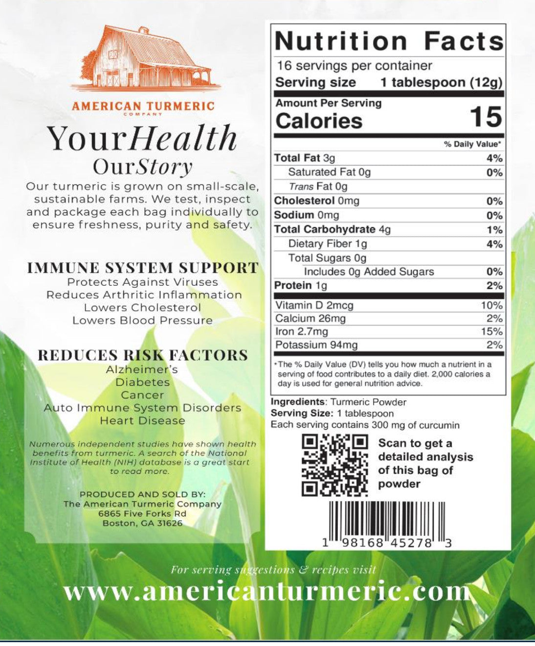 Georgia Gold Organic Turmeric Powder - Korvel