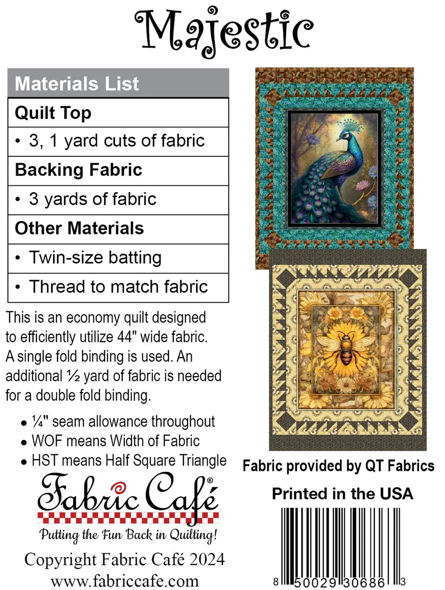 Patron de Quilt Majestueux par QT Fabrics
