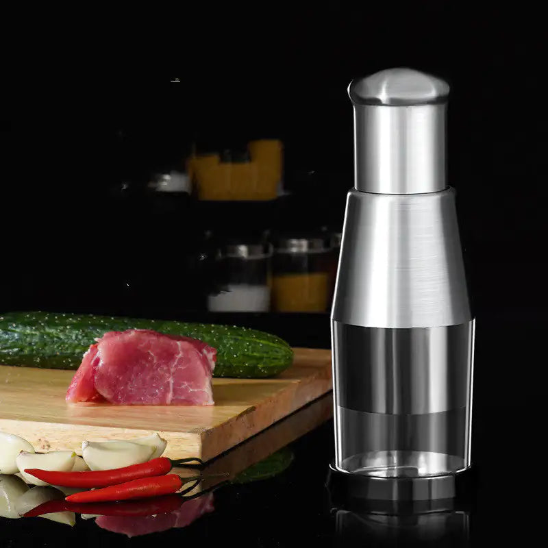 Prensa de Ajo y Picadora de Verduras de Acero Inoxidable Premium